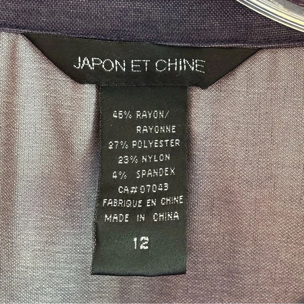 EUC Japan ET Chine Women's Blue Button-Up Jacket SZ 12